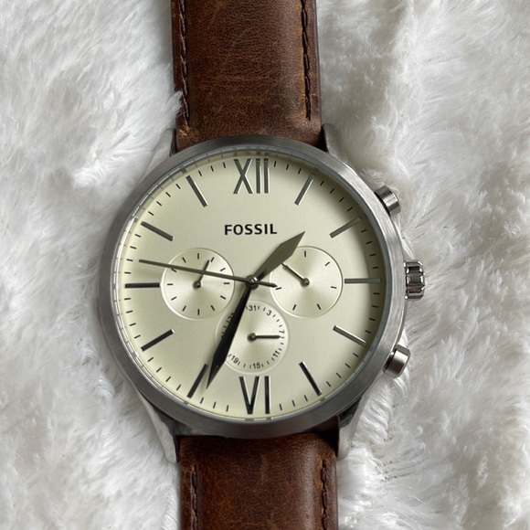 Fossil Accessories Mens Fossil Watch With Leather Watch Band Bq2359